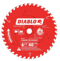 DIABLO - 6-1/2" x 40-Teeth Finish Trim Saw Blade for Wood