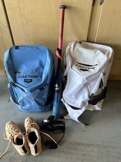 Girls Easton Softball Bags Bat And Cleats Face Mask