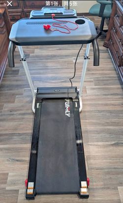 Folding Treadmill with Incline, Adjustable Height Desk & Removable Laptop Holder, Speed Range 0.6-7.5 mph, 300 LBS Weight Capacity  Treadmill