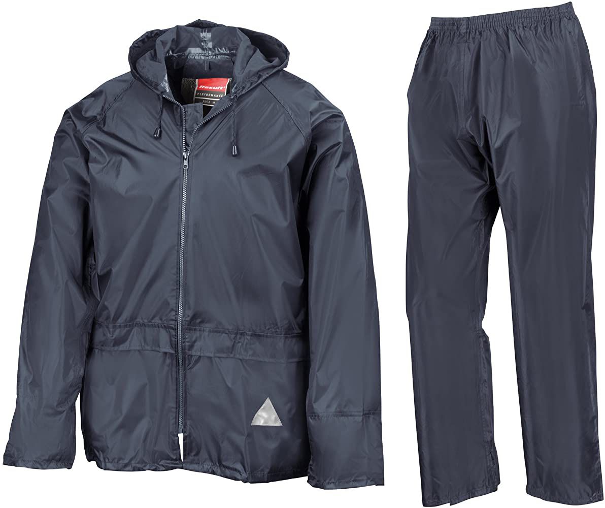 Result Mens Heavyweight Waterproof Rain Suit (Jacket & Pants) Size Large
