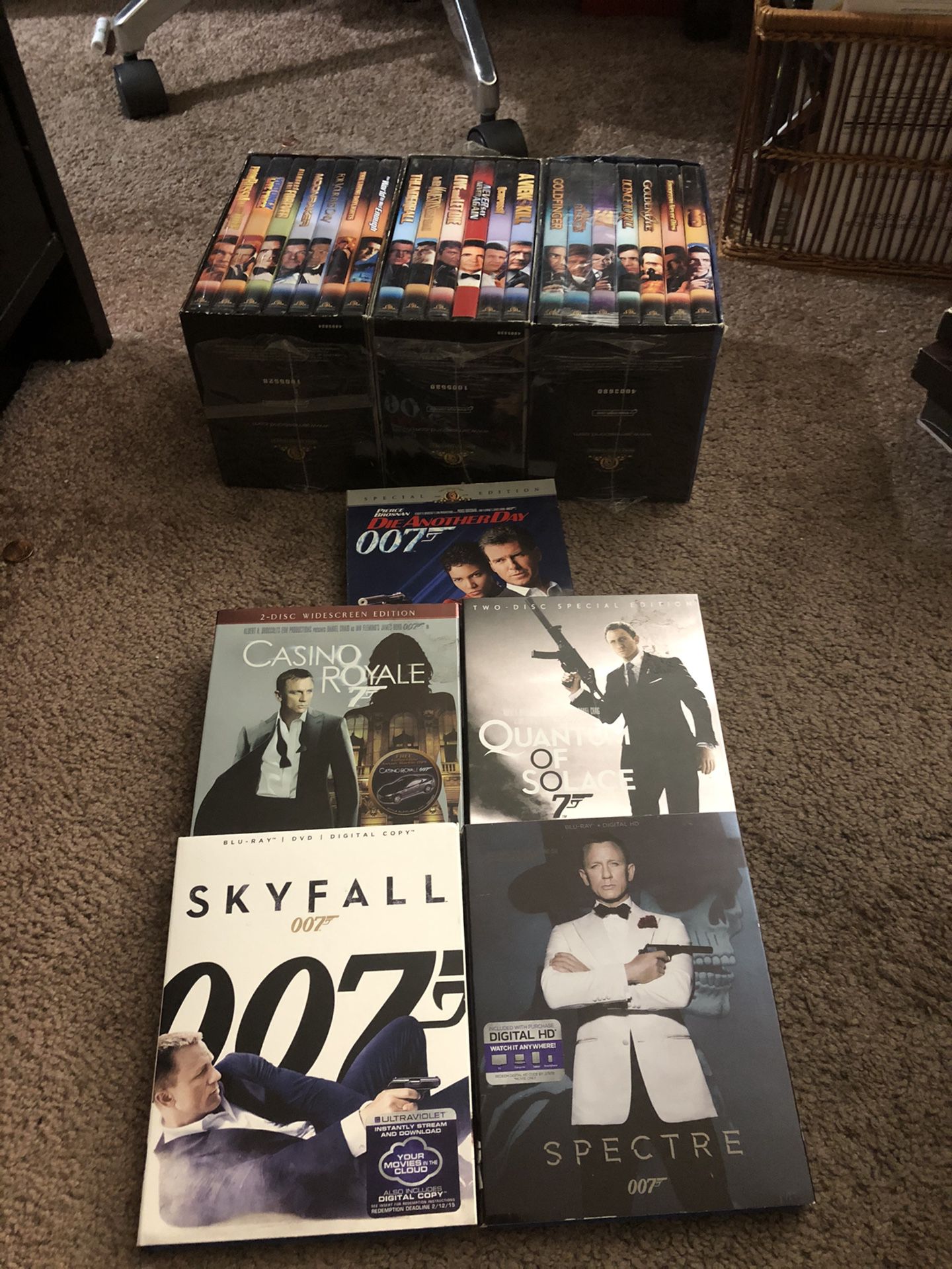 James Bond Collection of DVDs and Blu-ray