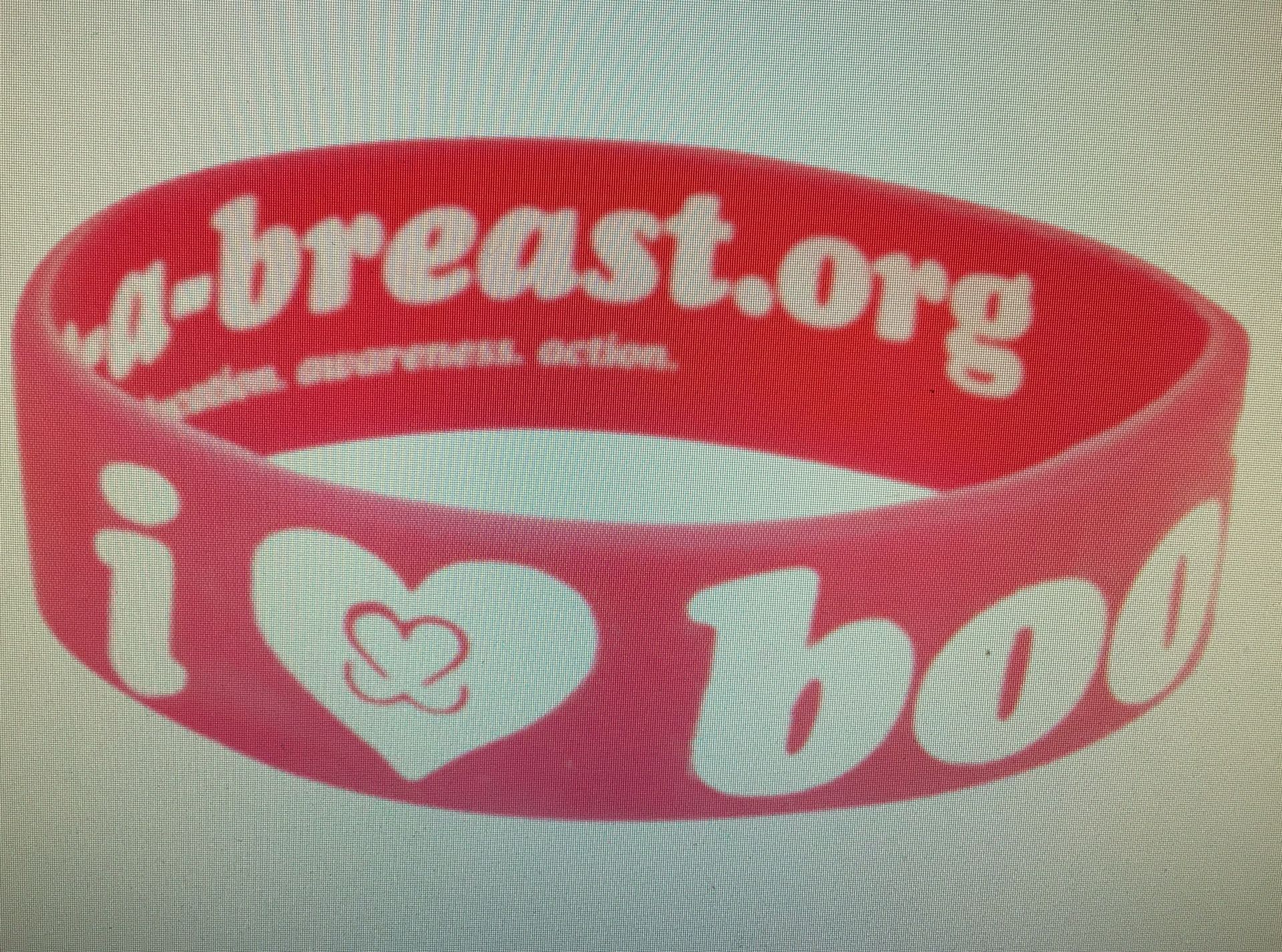 Keep a Breast (pink/ white) “I Love Boobies” Bracelet for Sale in