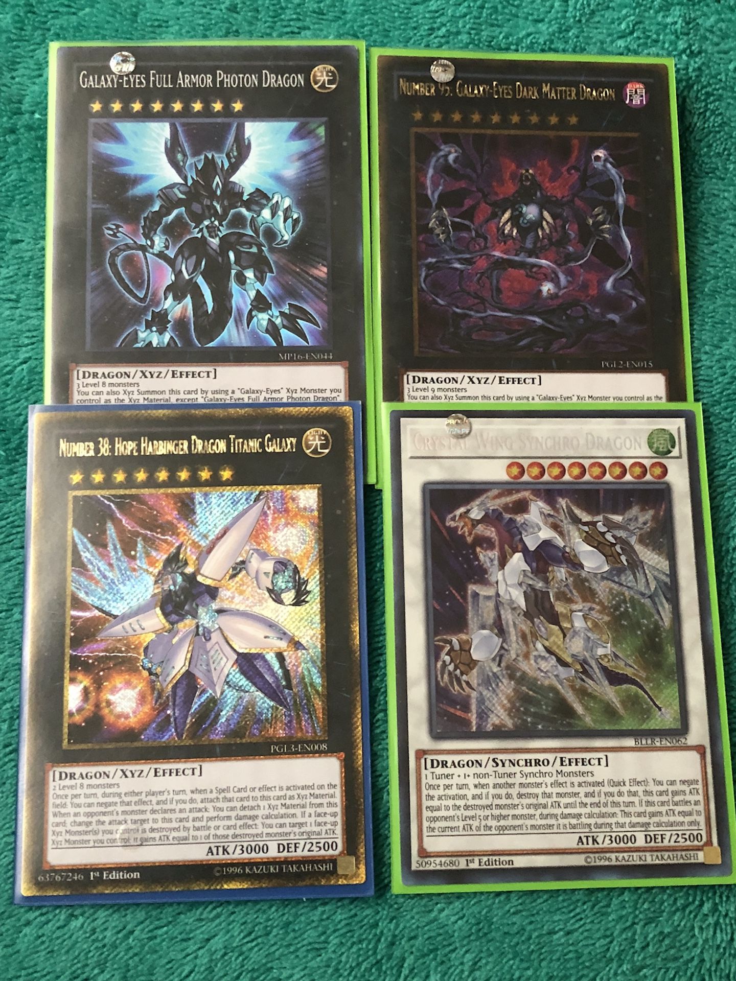 Yugioh Blue Eyes Extra Deck Cards