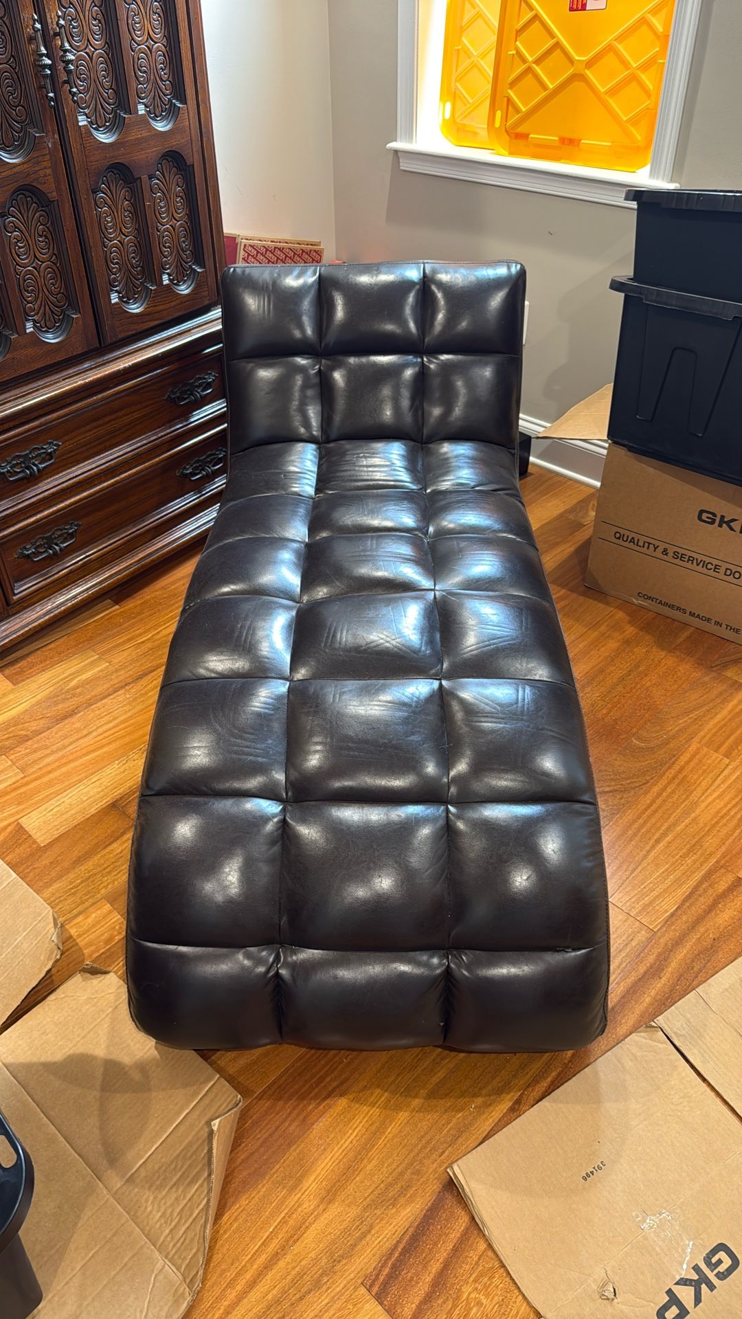 Chaise Lounge Chair Faux Leather 