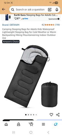 Camping Sleeping Bags for Adults Kids Waterproof Lightweight Sleeping Bag for Cold Weather or Warm Backpacking Hiking Mountaineering Indoor Outdoor Us