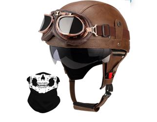 Motorcycle Half Helmet for Adults Men Women, DOT