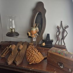 Lot Of Vintage Wooden Decor 