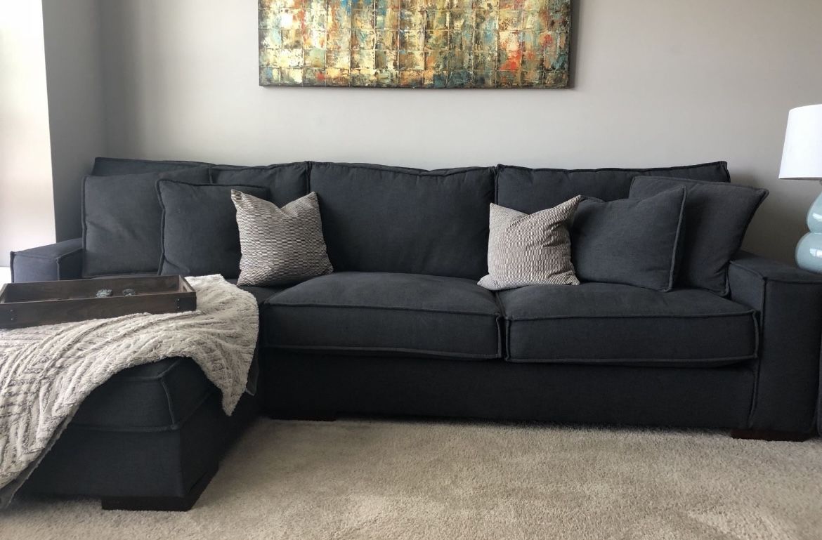 Free Delivery Gray Sectional Couch