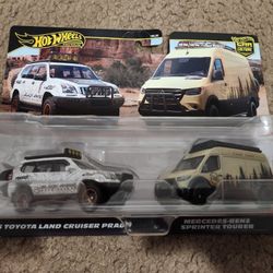 Hot Wheels Toyota Land Cruiser Mercedes Sprinter 2 Pack