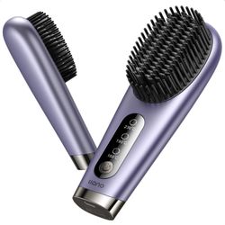 NEW IN BOX Portable Cordless Hair Straightener Brush, No Blowing Air and Not a Hot Air Brush, 100 Million Negative Ions Enhance Smoothing and Straight