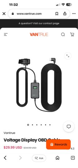 Obd dash cam cable