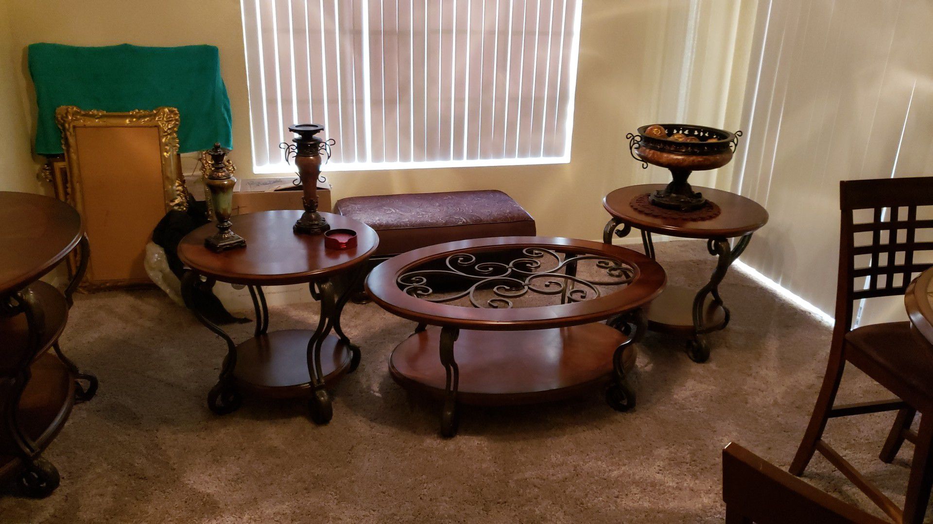 Coffee table, sofa table and end tables