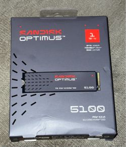 SANDISK Optimus 5100 1TB NVMe SSD - M.2 2280, PCIe Gen 4.0, Internal Solid State Drive (Sealed)