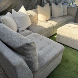 Modern Gray Modular Sectional w/ Storage Ottoman – Costco 🚚DELIVERY AVAILABLE🚚