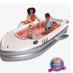 New in Box Shark Inflatable Pool, Large 10 Feet
