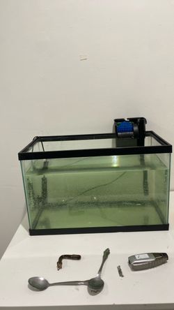 Glass Fish Tank Aquarium with Filter