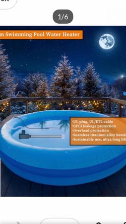 1500W Titanium Fully Submersible, Portable Electric Hot Tub & Pool immersion Water Heater with Temp Control, GFCI for spa tub, Bathtubs, Baptistry Poo