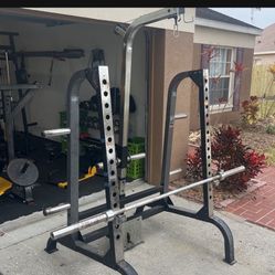Weight Rack W/bar And Attachments 