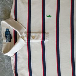 Polo Short Sleeve Ralph Lauren Stripe Collar Classic Large