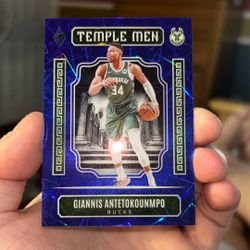 2023-24 Panini Phoenix #18 Giannis Antetokounmpo Temple Men Blue Lazer /275