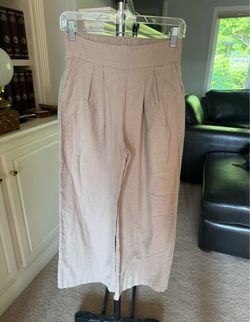 Abercrombie & Fitch Linen-Blend Wide-Leg Pants Size XS