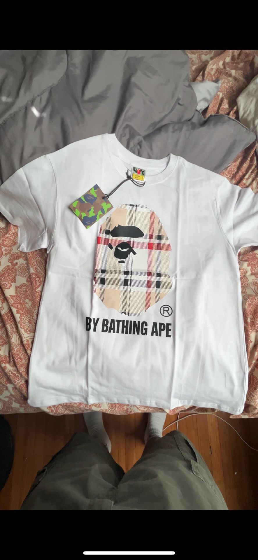 BAPE A Bathing Ape Check by Bathing Tee T-Shirt