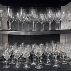 Over 50 California Winery Logo Wine Glasses – Tasting Collection Original $375. Now $150 