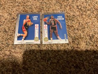 1992 Skybox Larry Bird & Magic Johnson Team USA insert basketball cards HOFers