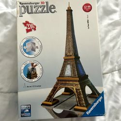 Ravensburger 3D Jigsaw Puzzle Eiffel Tower La Tour Eiffel 216 Pieces
