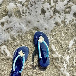 Handmade Decorated And Unique Havaianas New!