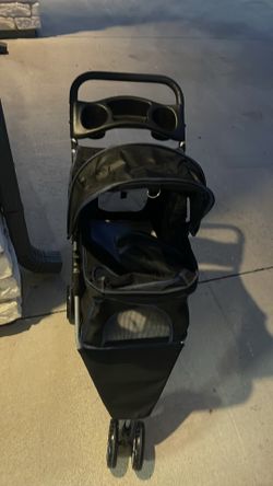Dog stroller.