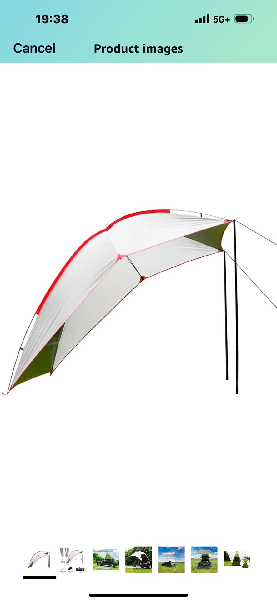 Waterproof tent outside