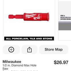 Milwaukee1/​2 in.​ Diamond Max Hole Saw
