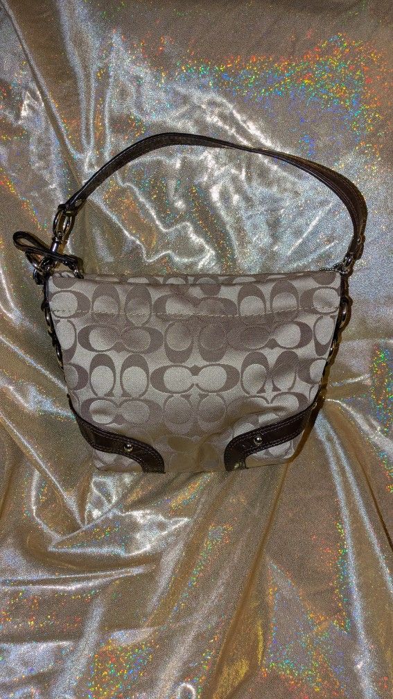 Coach Signature Mini Hobo Shoulder "Baguette"