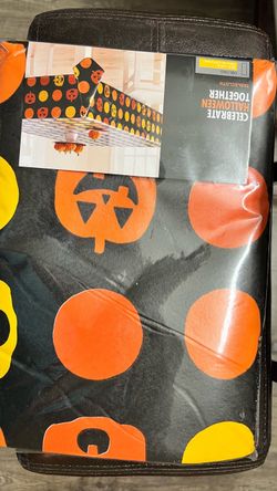 New 3-Piece Halloween Kitchen Set - Vinyl Tablecloth & Matching Towels (NWT)