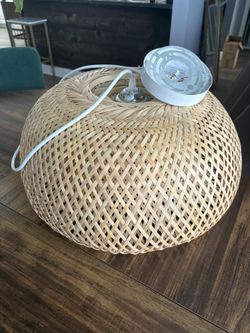 Bamboo Pendant Lamp, 18”