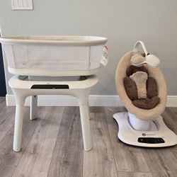 4 Mom Bassinet And 4 Mom Mamaroo Swing 