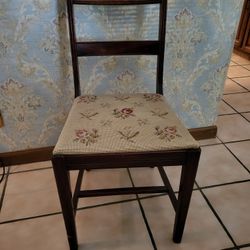 Side Chair with Needlepoint Seat