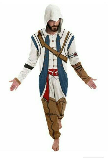 Assassin's Creed men's onesie Halloween costume.