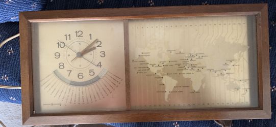 Vintage General Electric world clock