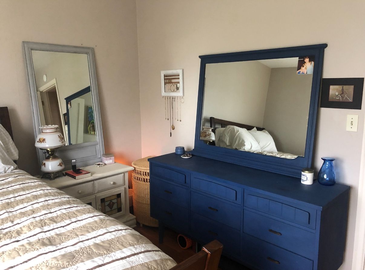 Blue Mid Century Dresser