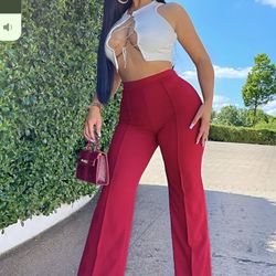 Fashion Nova Red Dressy Pants