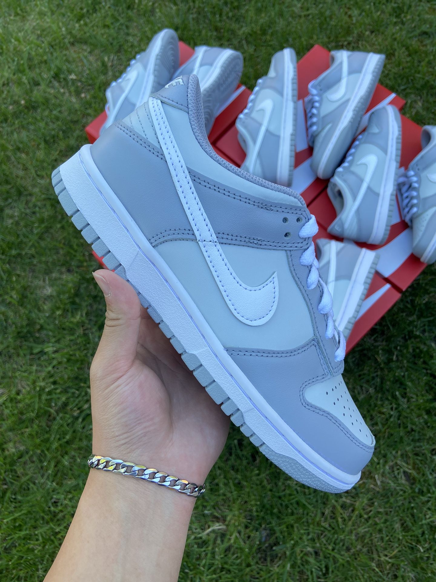 Brand New Nike Dunk Low Two Toned Grey GS