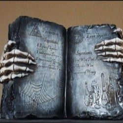 Gothic Spell Book Halloween 9" Tall & 12" Wide
