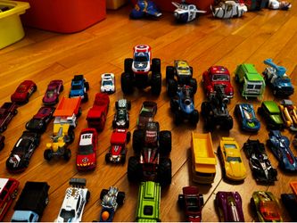 Multiple hot wheel cars. Perfect for kids.