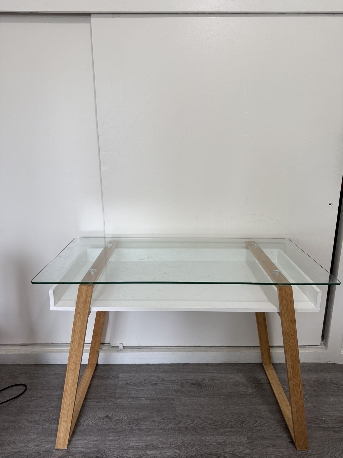 Modern Glass Top Desk