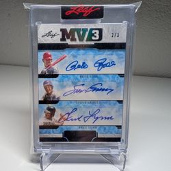 Baseball Card Triple Auto /3