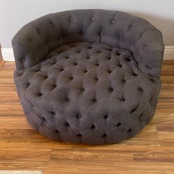 Swivel Tufted Upholstered Accent Chair
