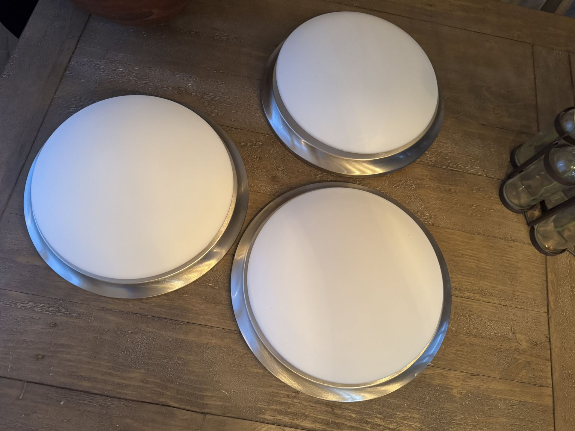 Flush Mount Ceiling Light, Set Of 3
