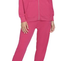 Tommy Hilfiger Zip-Front Logo Pink Hoodie Sweatshirt Size Small NWT MSRP $69.50